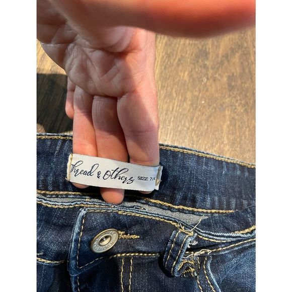 Thread & Others Distressed Skinny Mid Rise Jeans - Picture 4 of 6